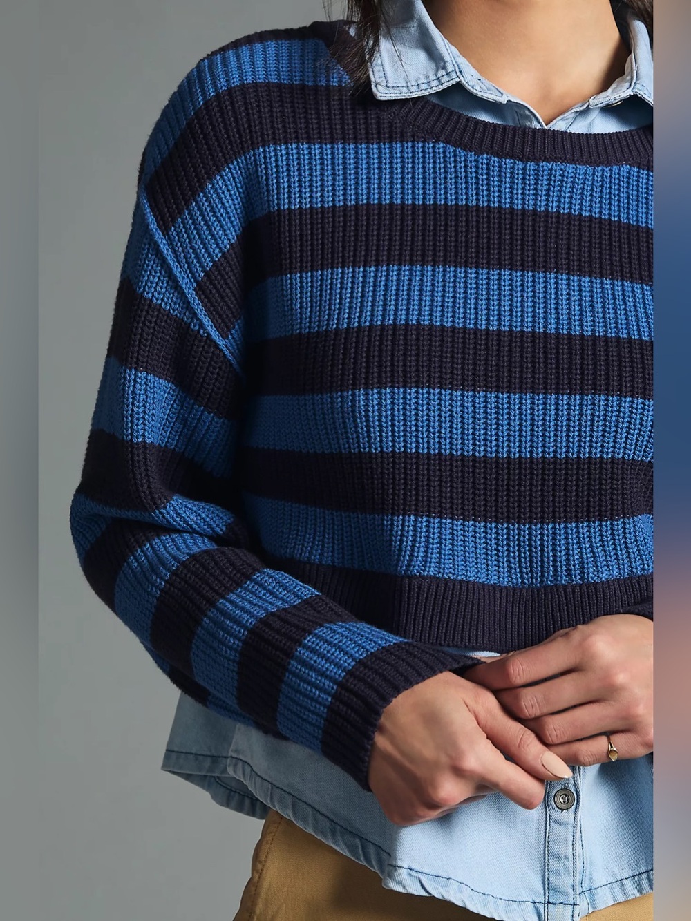 ANTHROPOLOGIE $148 PILCRO LAYERED SWEATER - Picture 4 of 8